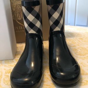 Burberry rain boots
